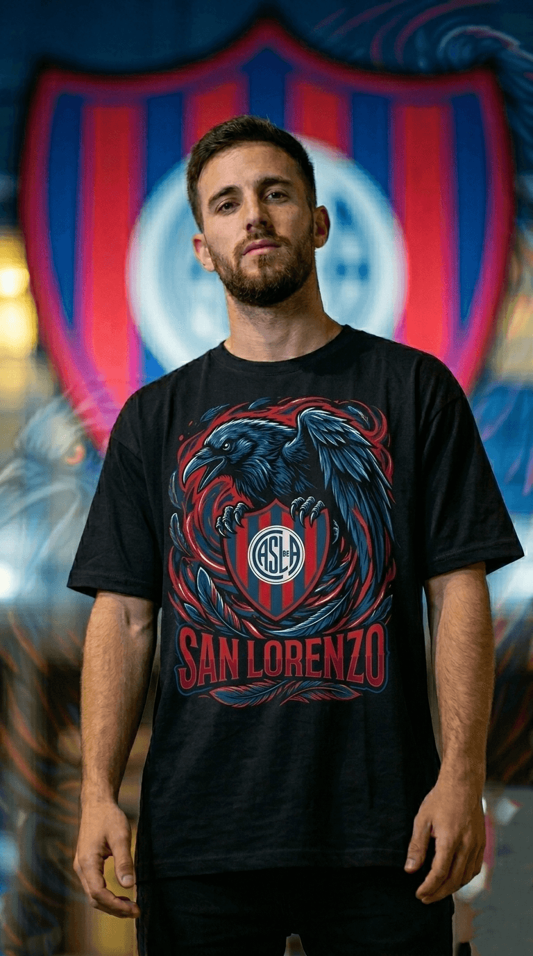 remera unisex oversize cuervo cuervo escudo 